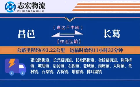 昌邑到长葛物流专线