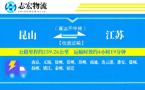 昆山到江苏物流专线