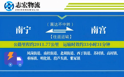 南宁到南宫物流专线